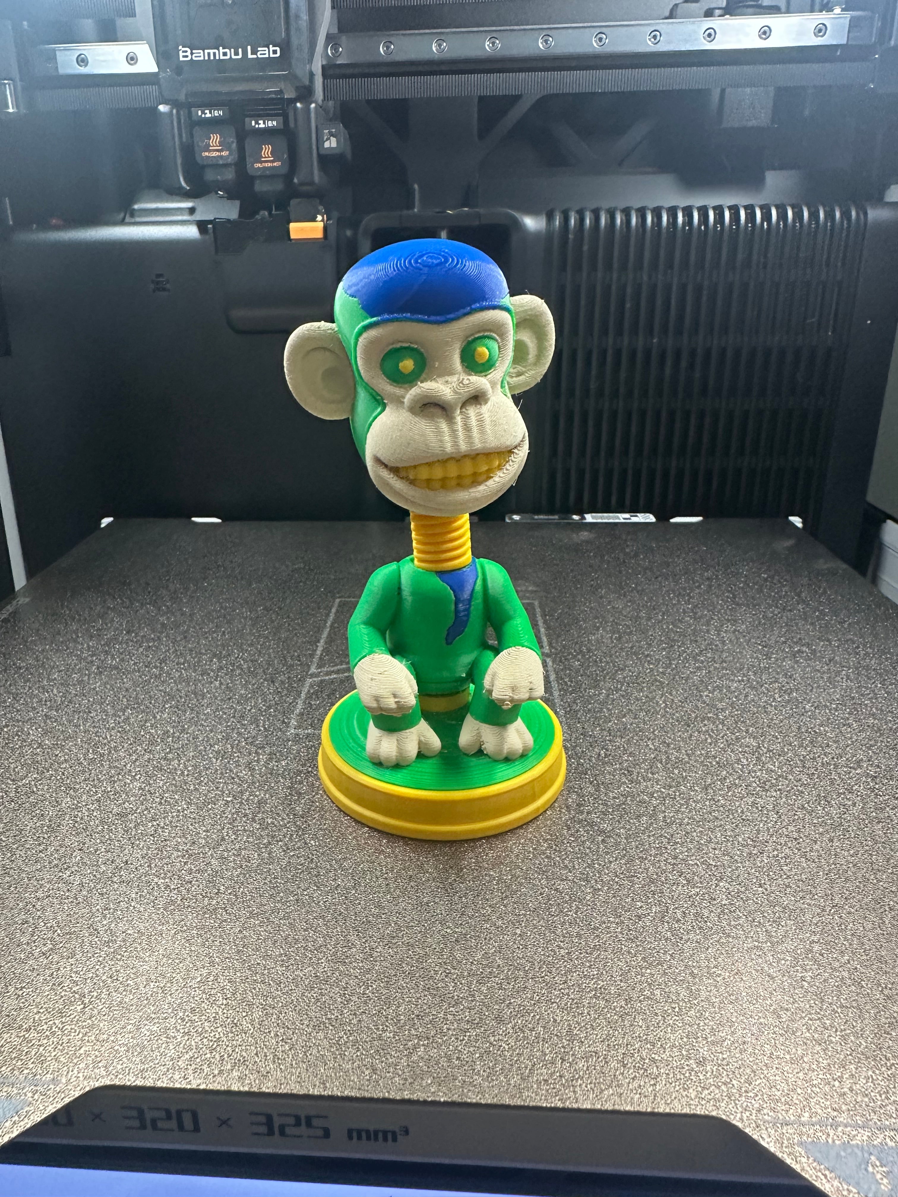 Lunar ape bobble head